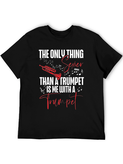 Camiseta Negra con Diseño de Trompeta Sexy