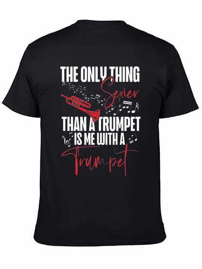 Camiseta Negra con Diseño de Trompeta Sexy