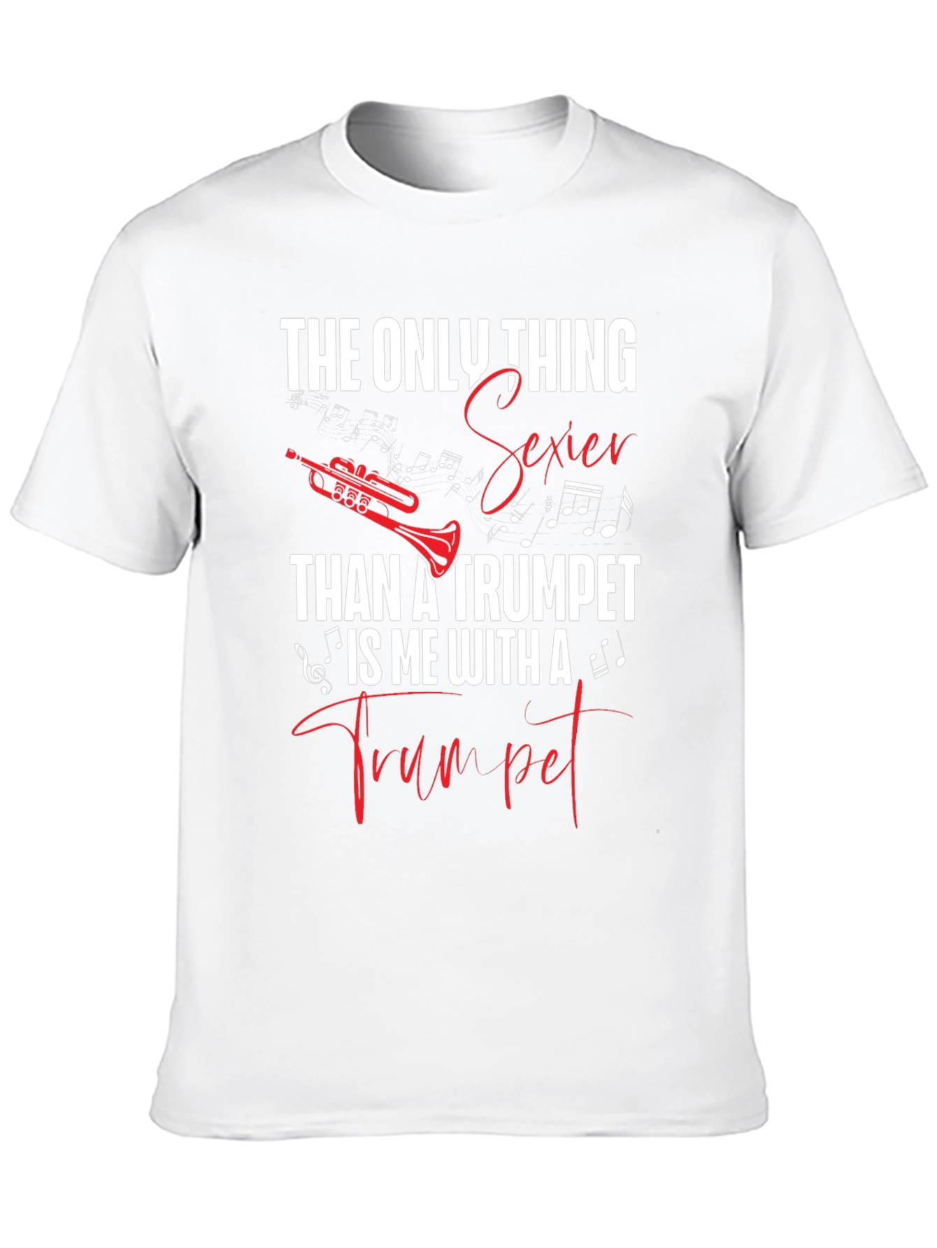 Camiseta Negra con Diseño de Trompeta Sexy