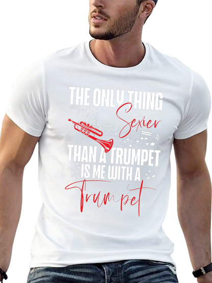 Camiseta Negra con Diseño de Trompeta Sexy