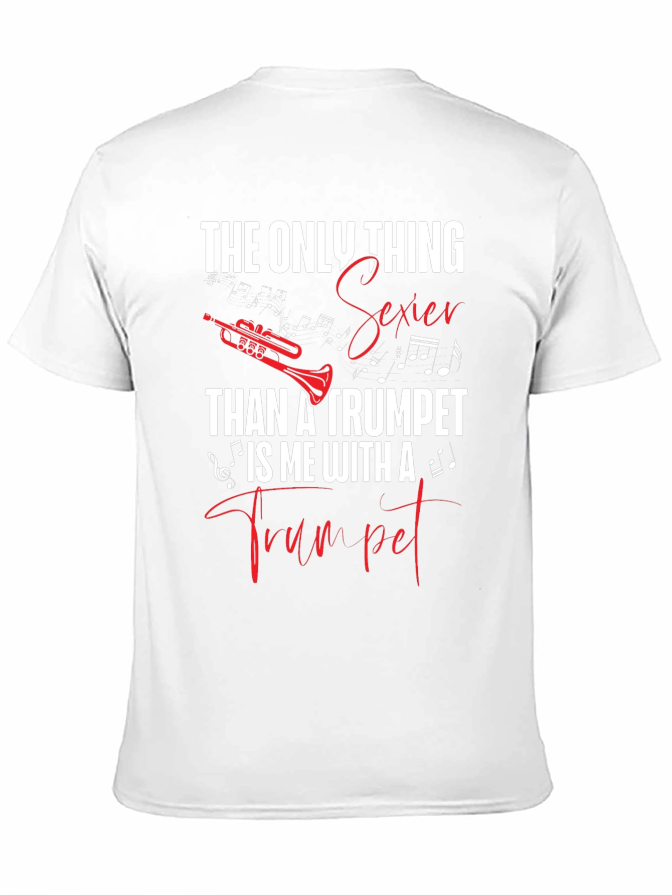 Camiseta Negra con Diseño de Trompeta Sexy
