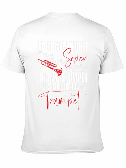 Camiseta Negra con Diseño de Trompeta Sexy