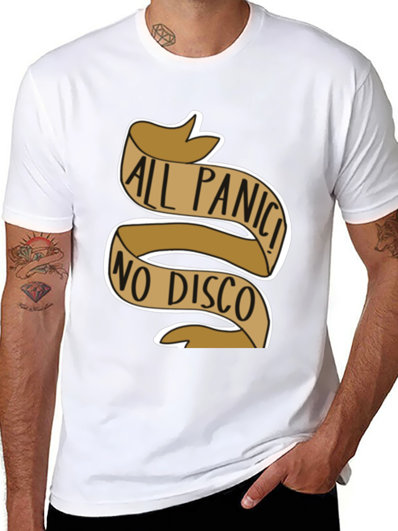 Camiseta Negra All Panic! No Disco