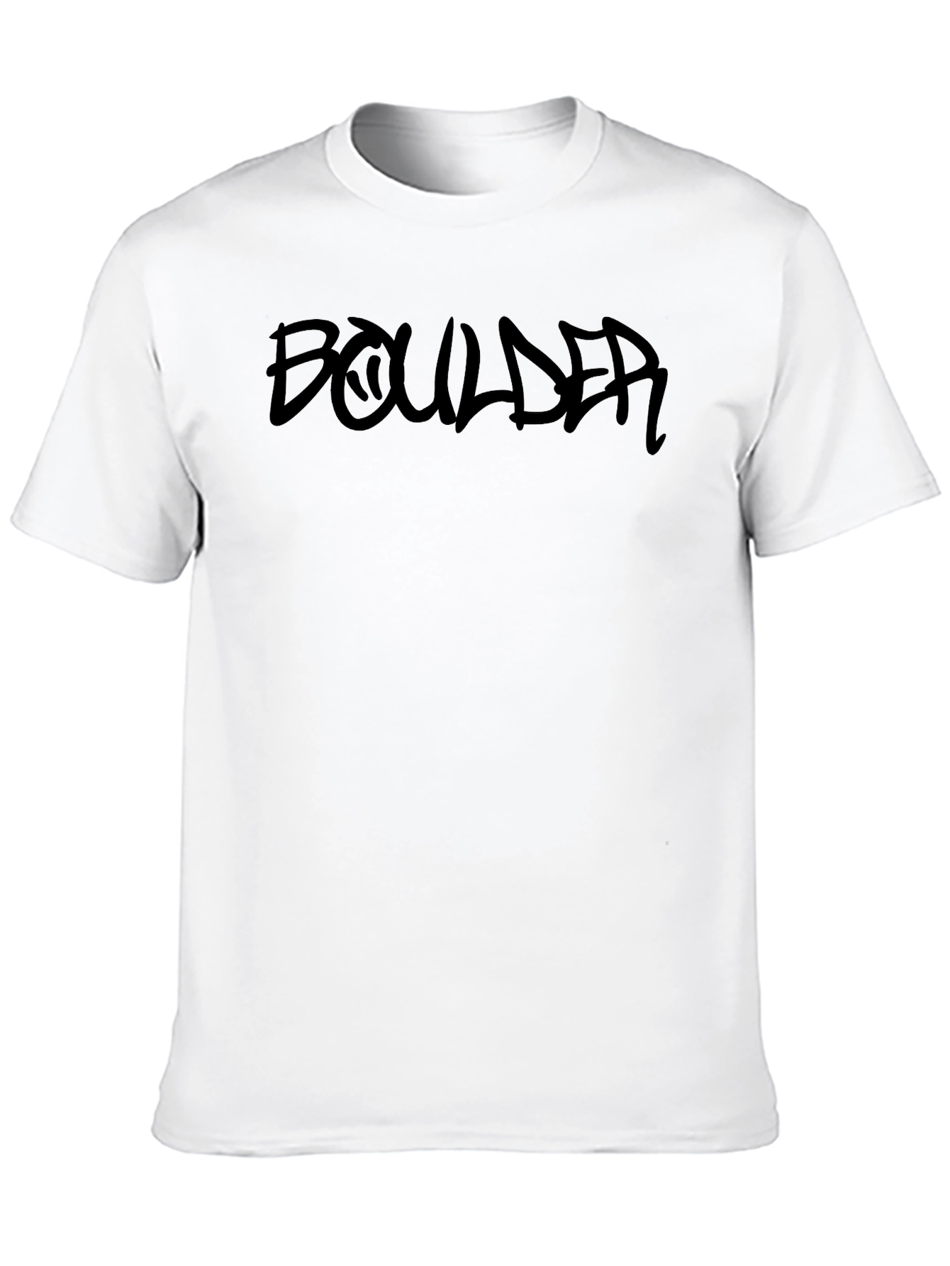 Camiseta Negra Boulder Estilo Graffiti