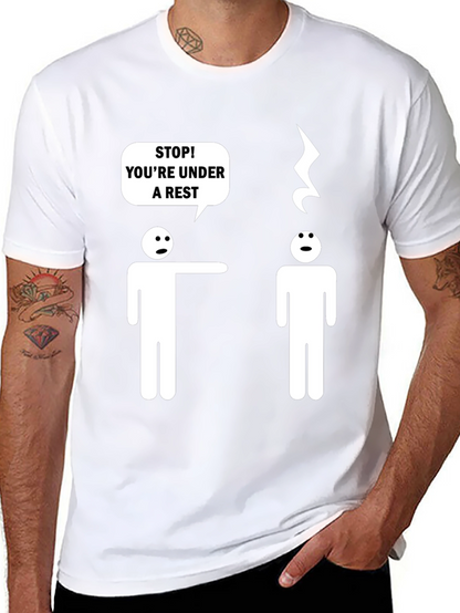 Camiseta Negra Humor Musical Bajo Arresto