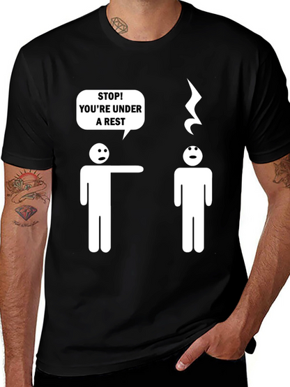Camiseta Negra Humor Musical Bajo Arresto