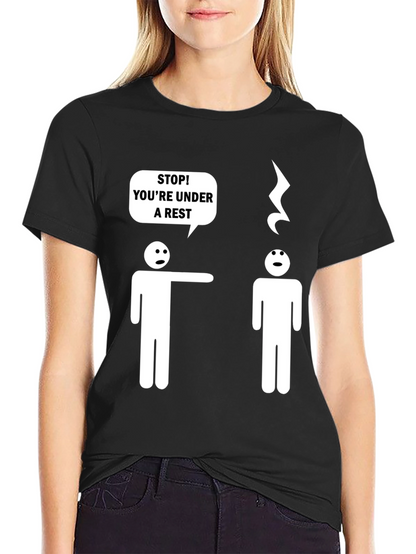 Camiseta Negra Humor Musical Bajo Arresto