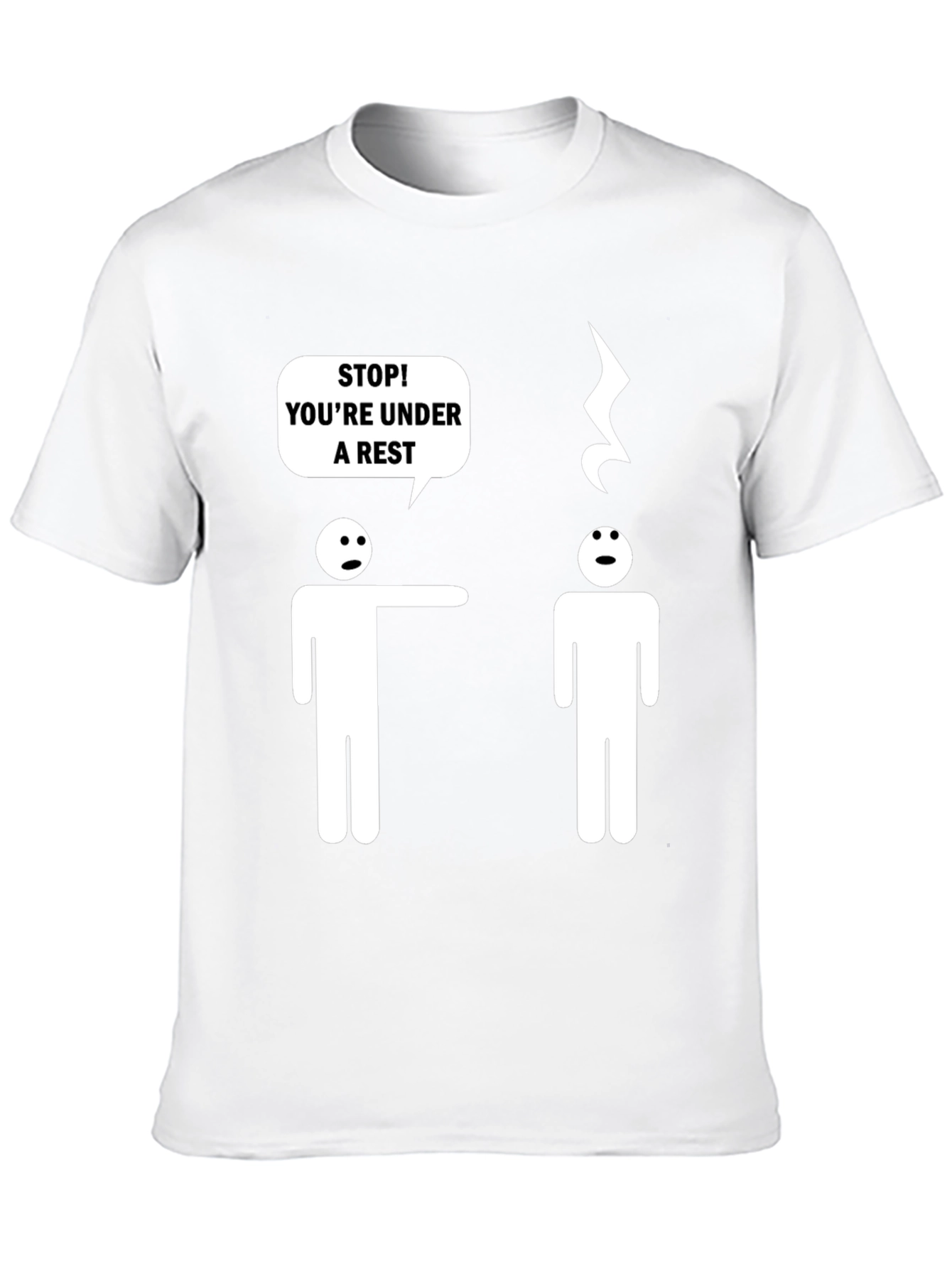 Camiseta Negra Humor Musical Bajo Arresto