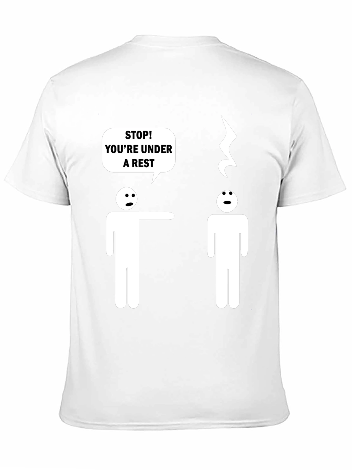 Camiseta Negra Humor Musical Bajo Arresto