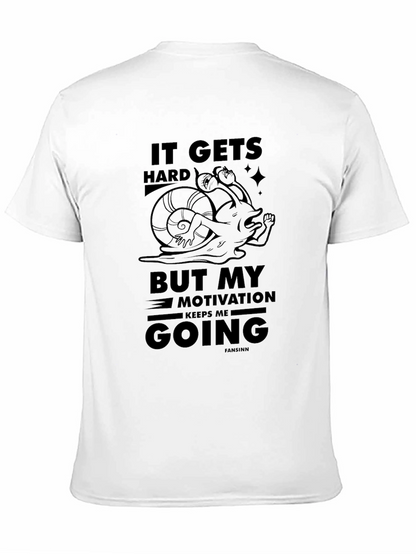 Camiseta Negra: Snail Motivation - ¡No te rindas!