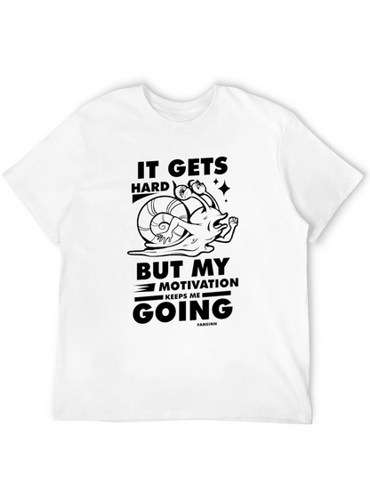 Camiseta Negra: Snail Motivation - ¡No te rindas!