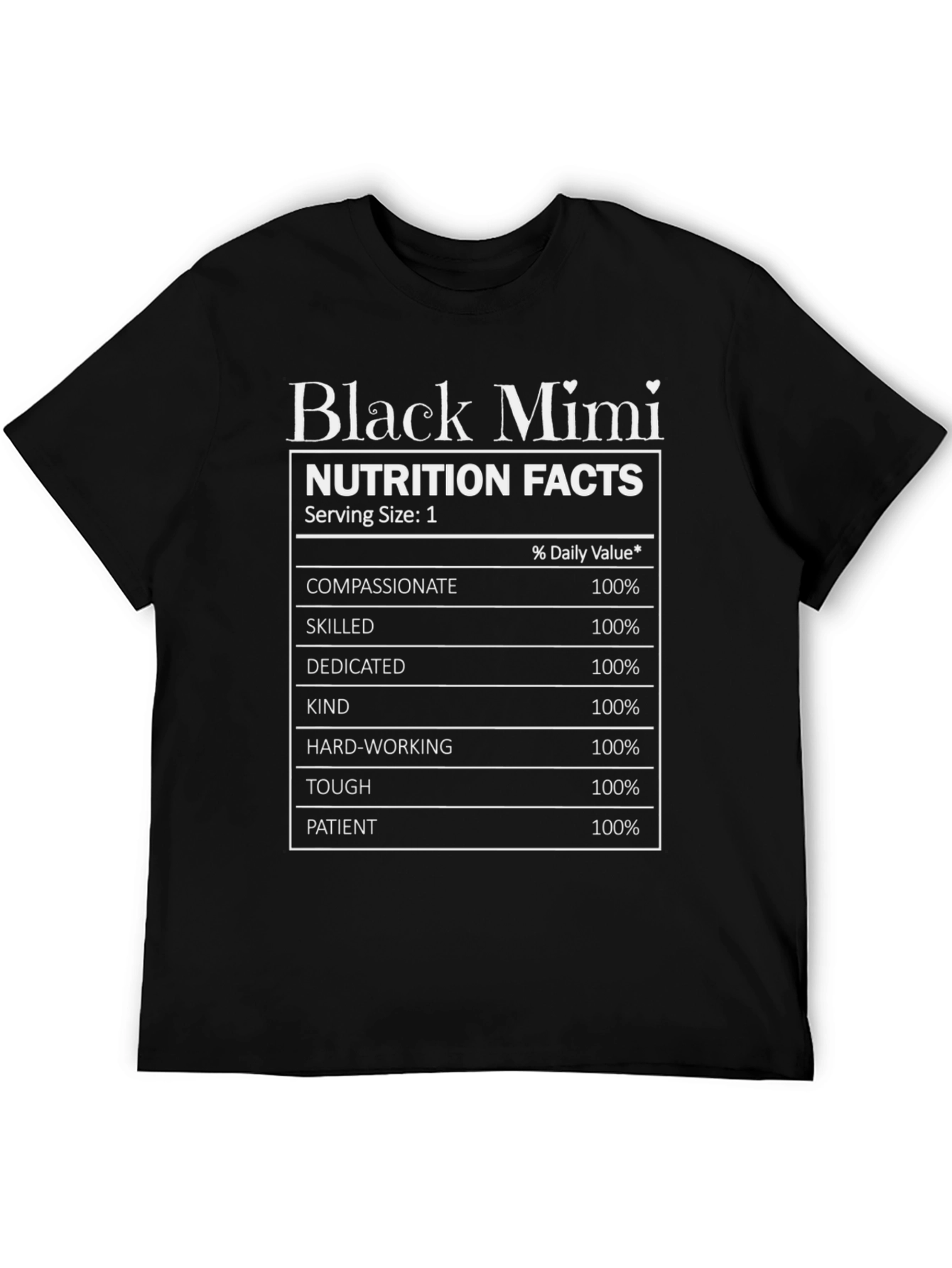 Camiseta Negra Black Mimi Nutrition Facts