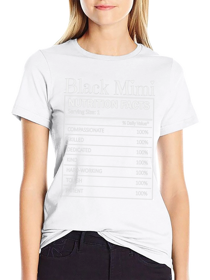 Camiseta Negra Black Mimi Nutrition Facts