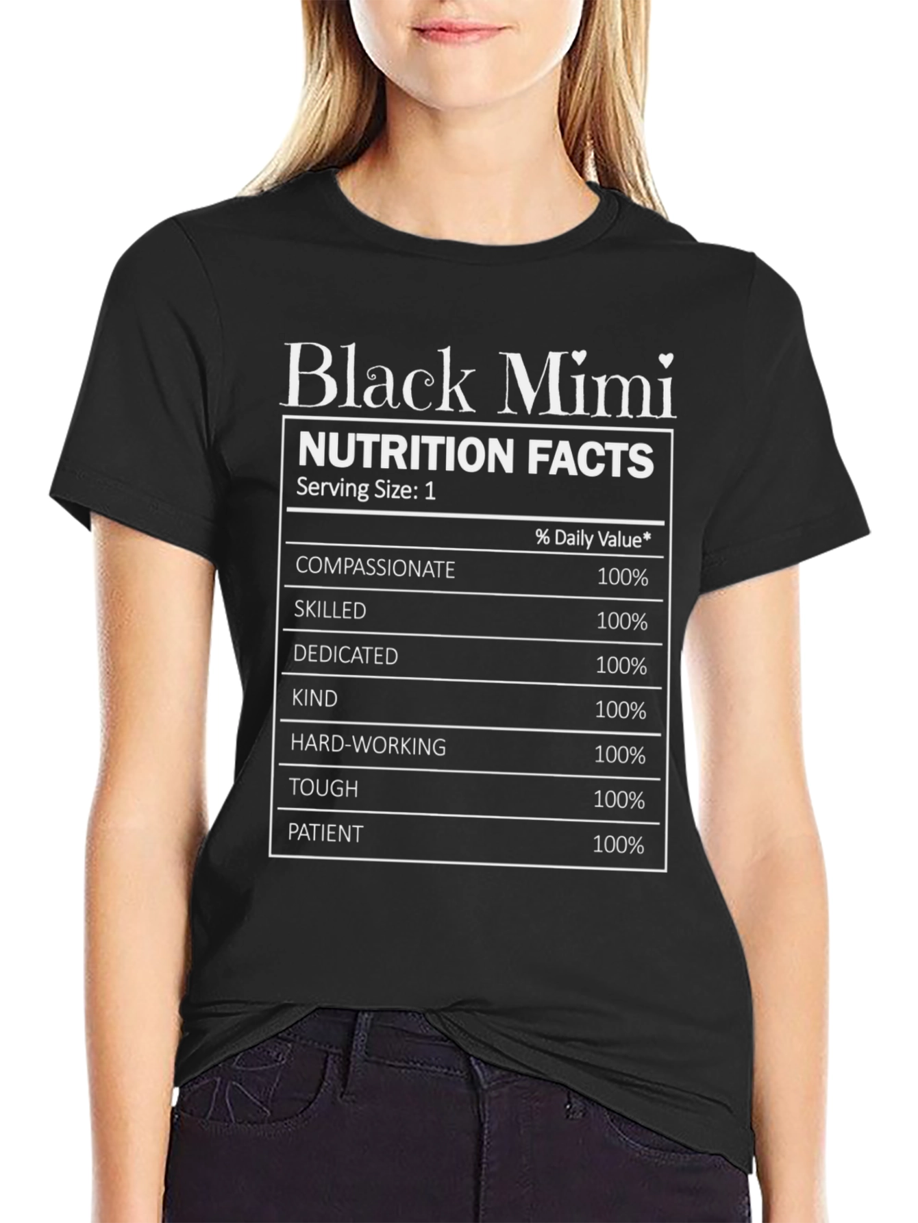 Camiseta Negra Black Mimi Nutrition Facts