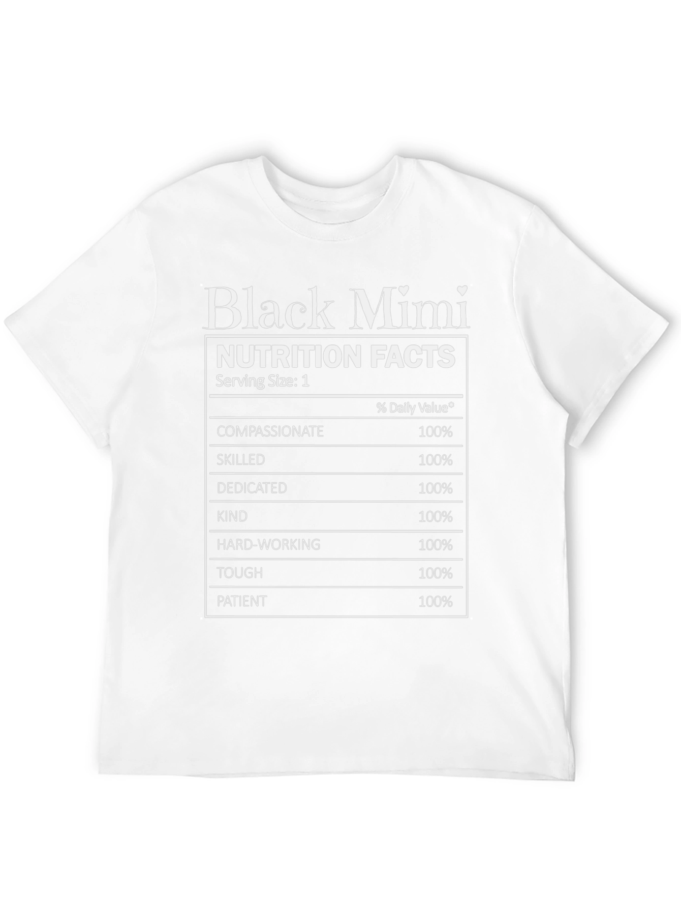Camiseta Negra Black Mimi Nutrition Facts
