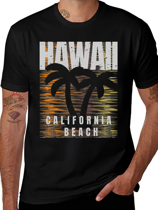 Camiseta Hombre Hawaii California Beach
