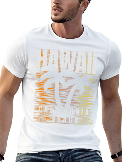 Camiseta Hombre Hawaii California Beach