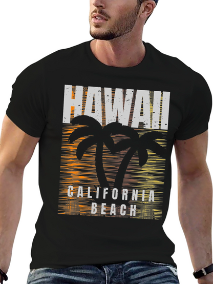 Camiseta Hombre Hawaii California Beach