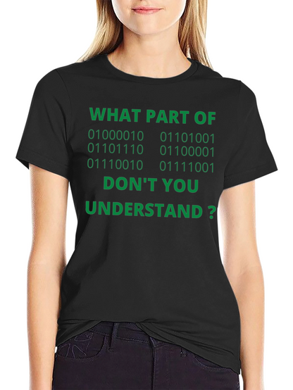 Camiseta Negra: ¿Qué Parte de Binario No Entiendes?