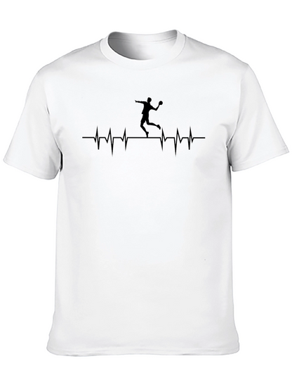 Camiseta Negra Latido Balonmano Hombre