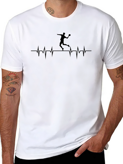 Camiseta Negra Latido Balonmano Hombre