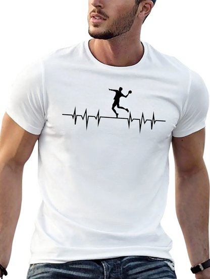 Camiseta Negra Latido Balonmano Hombre