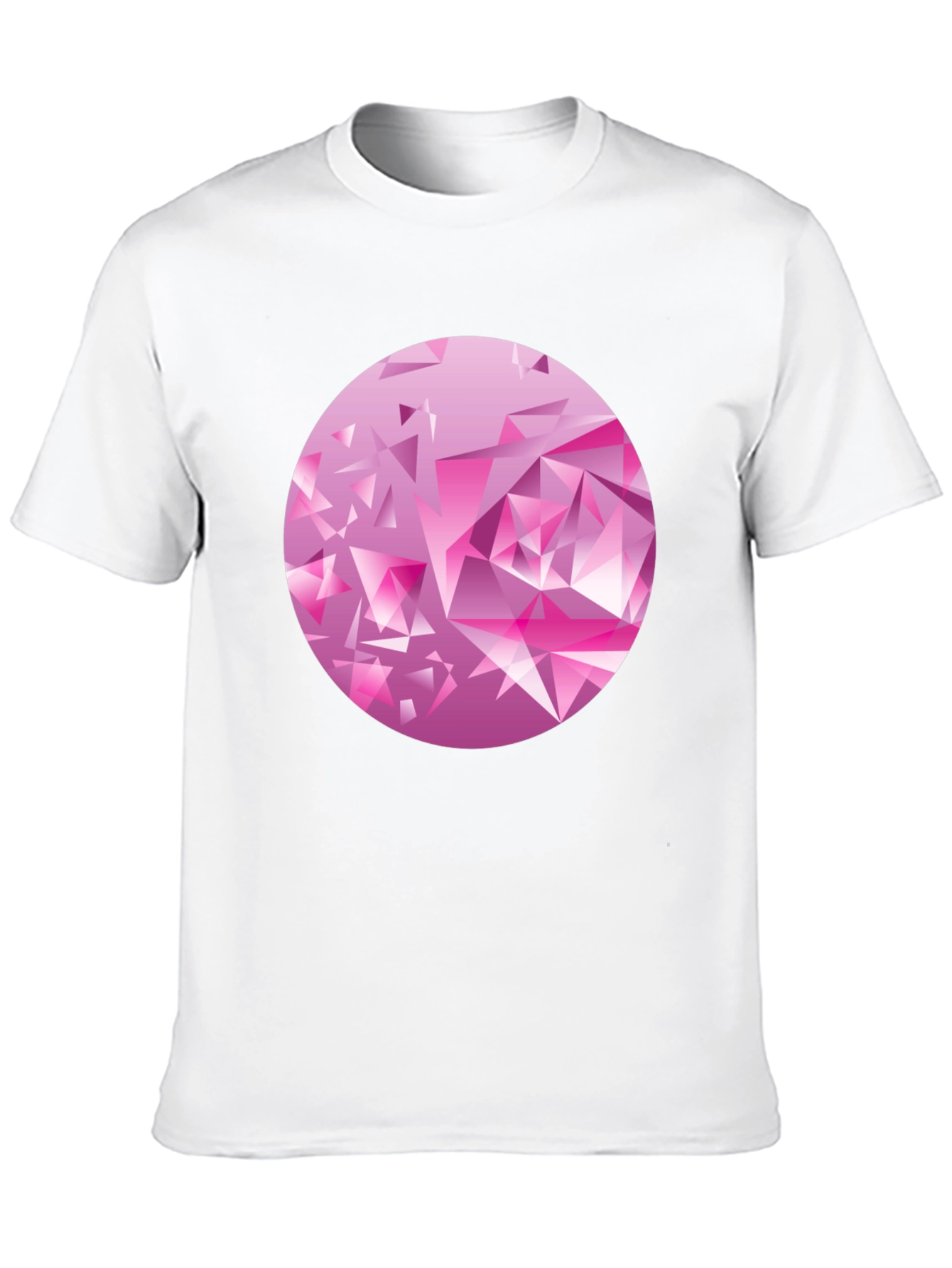 Camiseta Negra con Diseño Abstracto Rosa