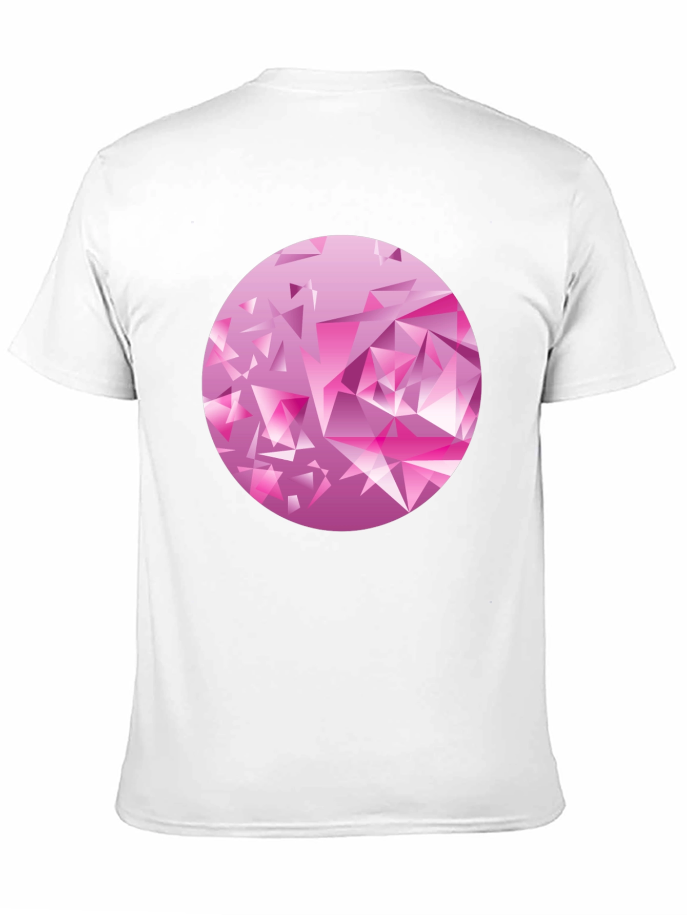 Camiseta Negra con Diseño Abstracto Rosa