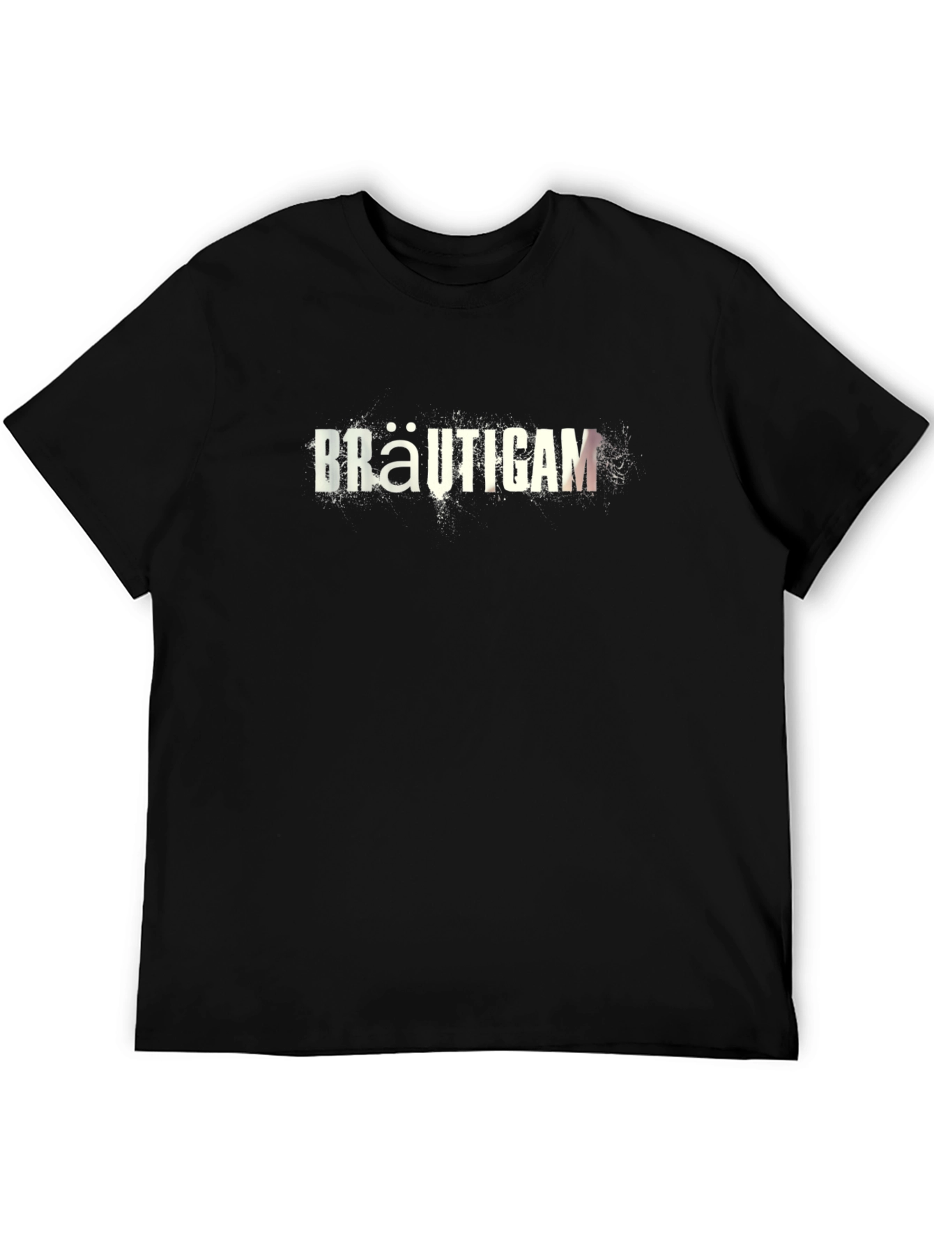 Camiseta Negra Bräutigam para Hombre - Estilo Casual