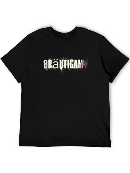Camiseta Negra Bräutigam para Hombre - Estilo Casual