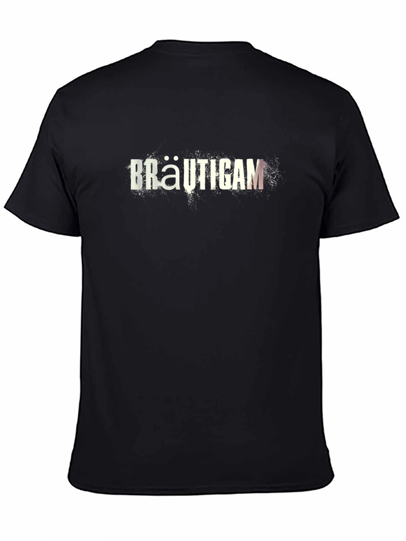 Camiseta Negra Bräutigam para Hombre - Estilo Casual