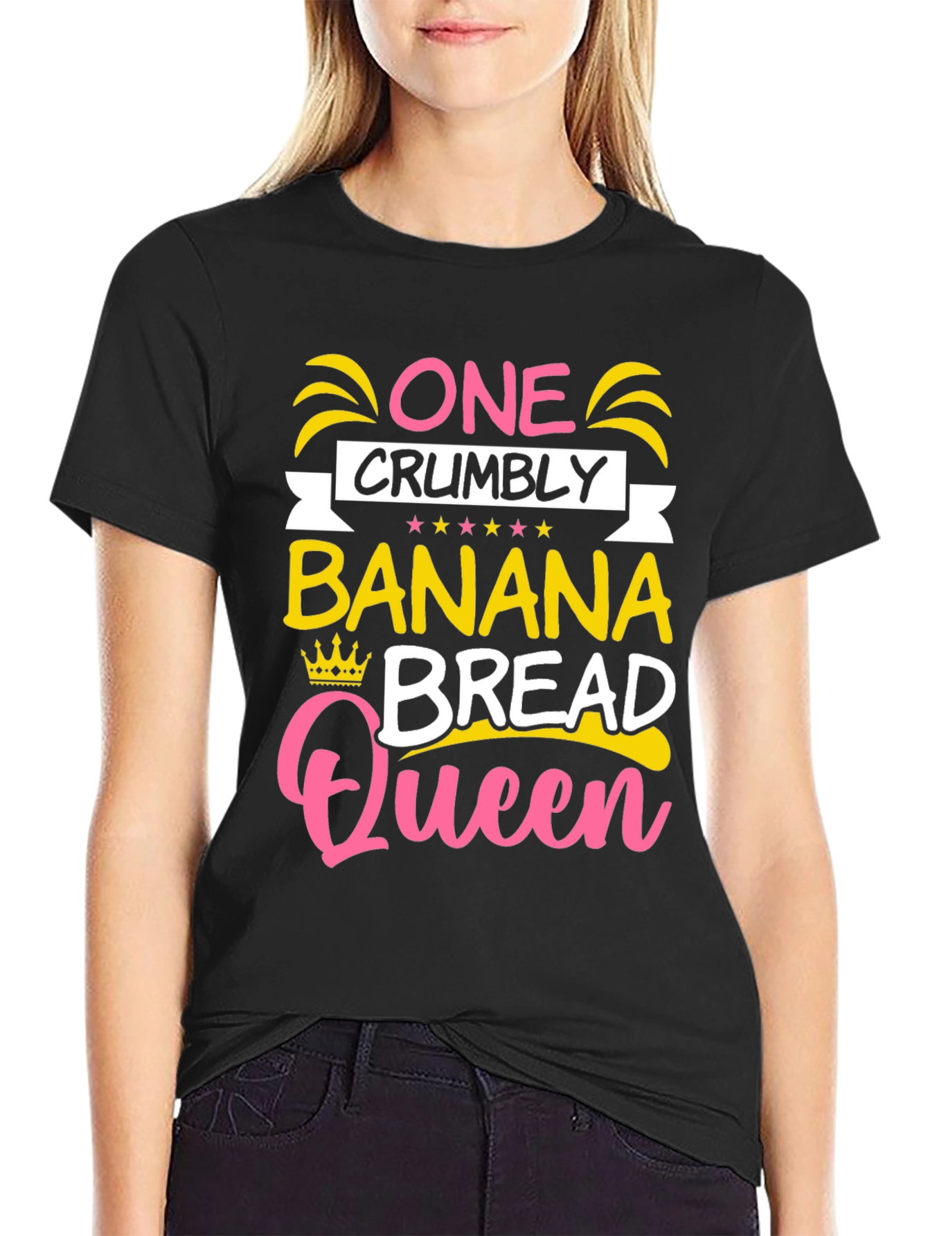 Camiseta Negra Banana Bread Queen