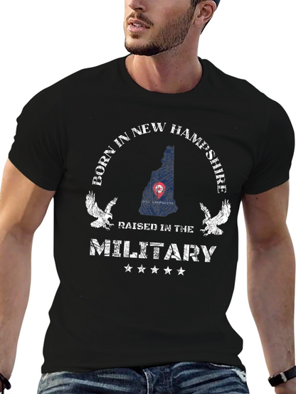 Camiseta Negra Nacido en New Hampshire