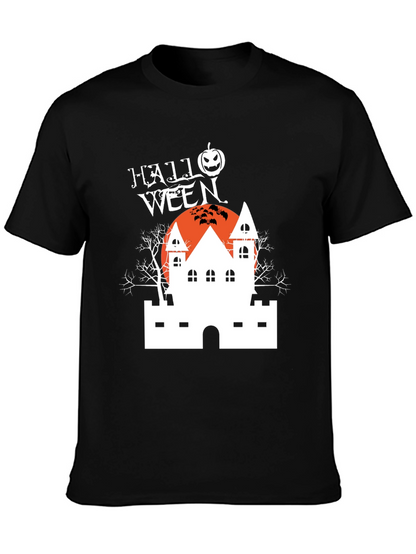 Camiseta Negra Halloween Casa Embrujada