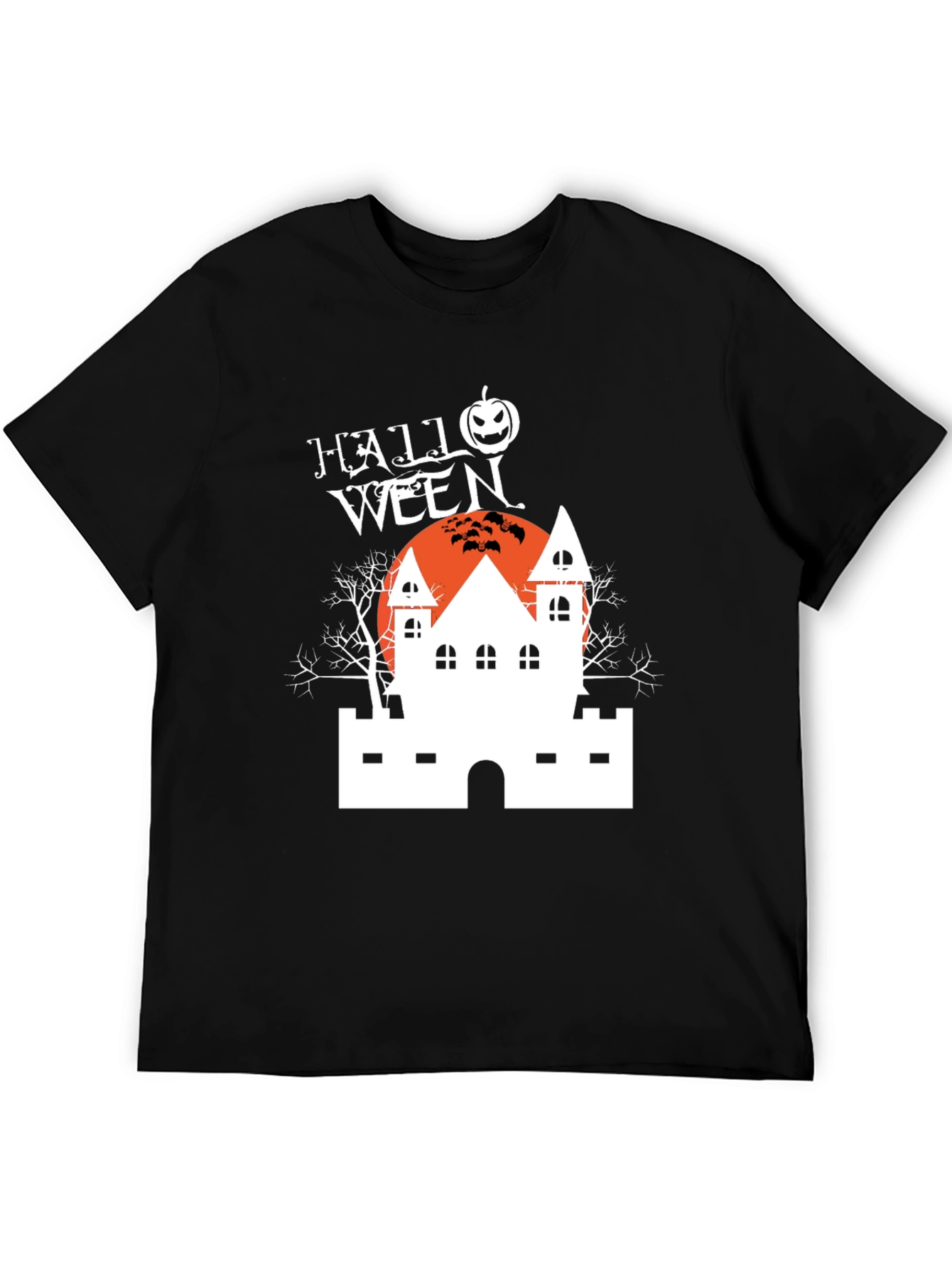 Camiseta Negra Halloween Casa Embrujada