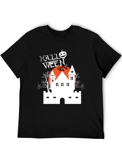 Camiseta Negra Halloween Casa Embrujada