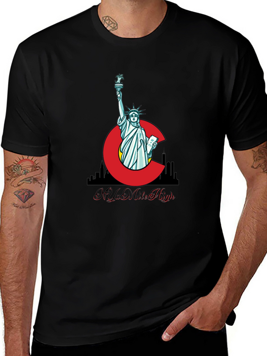 Camiseta Negra N Ya Mile High Estatua Libertad