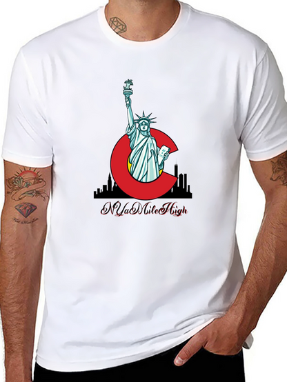Camiseta Negra N Ya Mile High Estatua Libertad