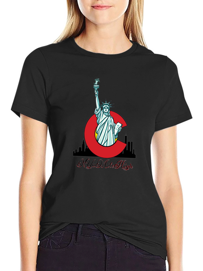 Camiseta Negra N Ya Mile High Estatua Libertad