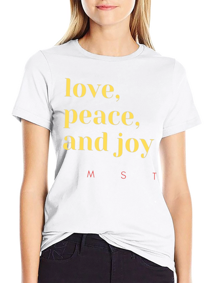 Camiseta Negra: Amor Paz y Alegría
