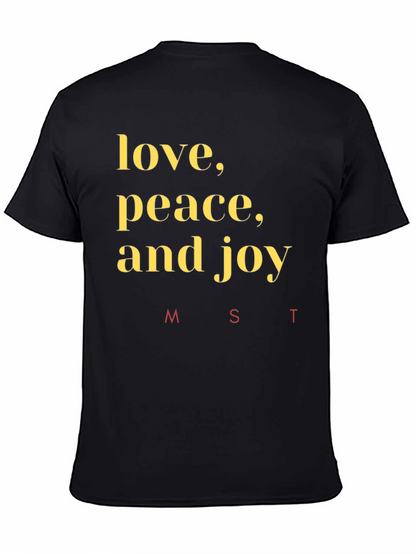Camiseta Negra: Amor Paz y Alegría