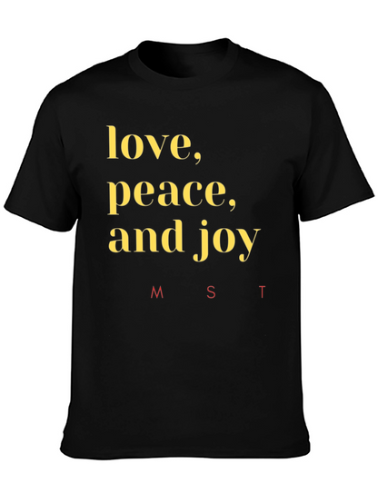 Camiseta Negra: Amor Paz y Alegría