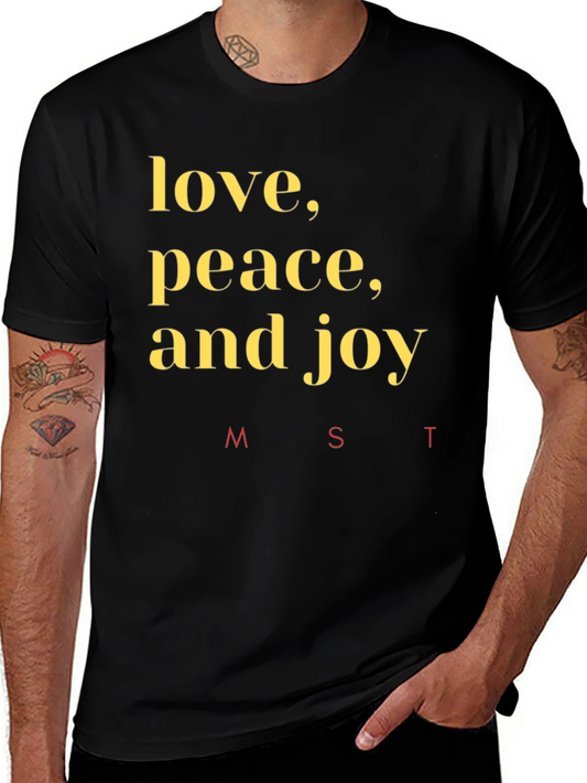Camiseta Negra: Amor Paz y Alegría