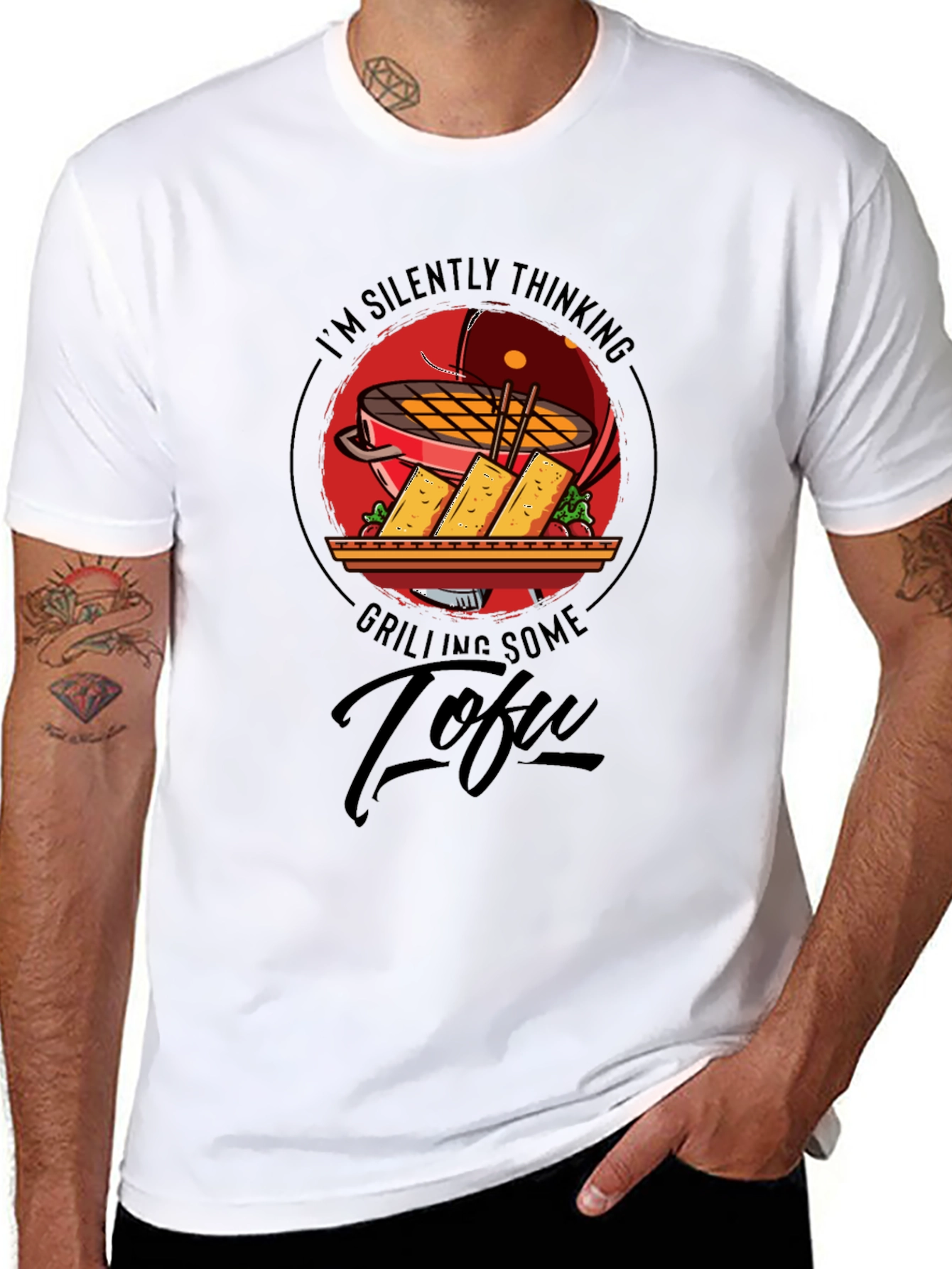 Camiseta Negra: Pensando en Tofu a la Parrilla