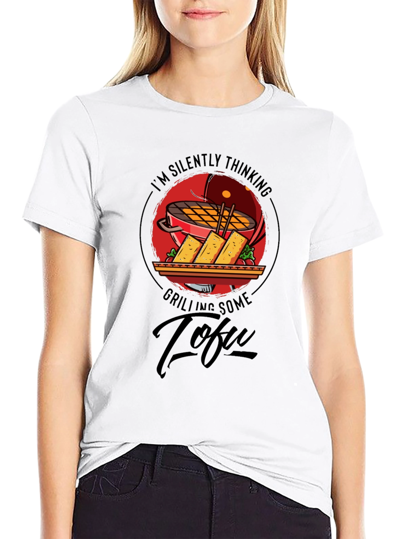 Camiseta Negra: Pensando en Tofu a la Parrilla
