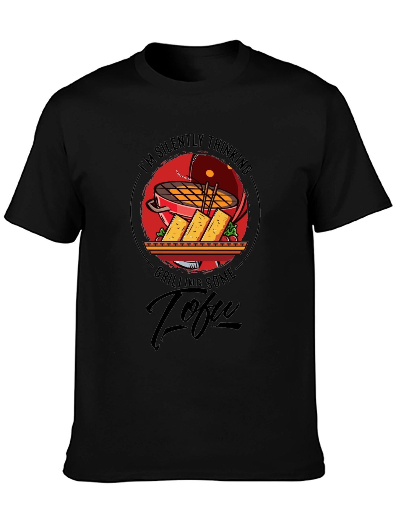 Camiseta Negra: Pensando en Tofu a la Parrilla