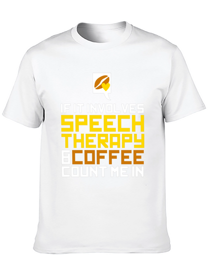 Camiseta Negra: Terapia del Habla y Café
