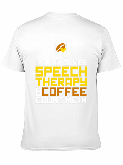 Camiseta Negra: Terapia del Habla y Café