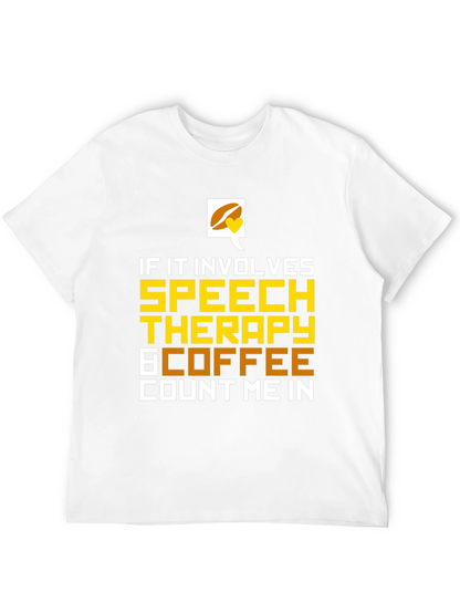 Camiseta Negra: Terapia del Habla y Café