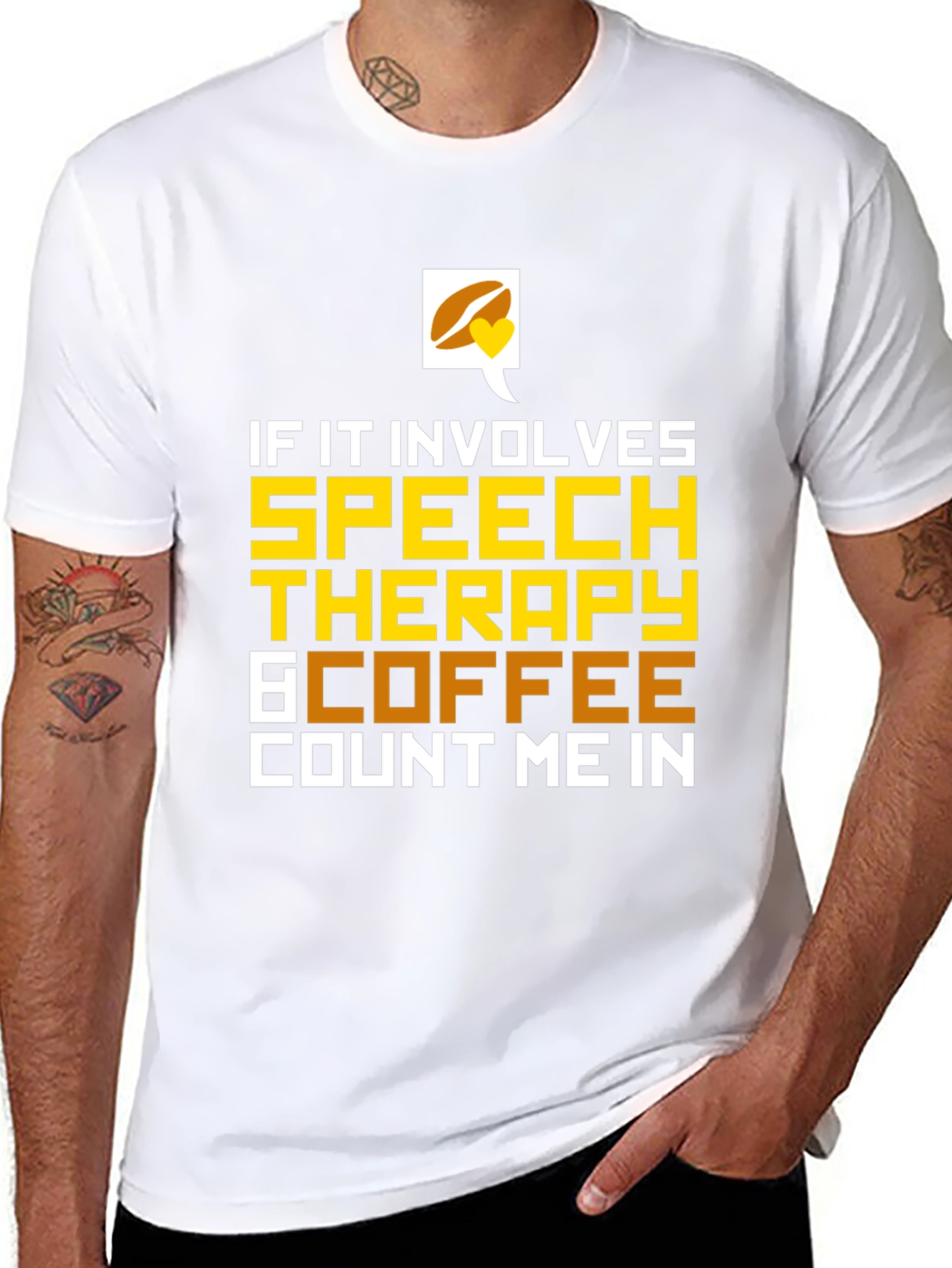 Camiseta Negra: Terapia del Habla y Café